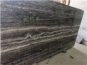 Snake Skin, Iran Brown Travertine Slabs & Tiles