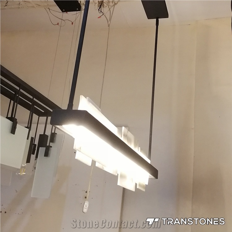 Snow White Onyx Light Alabaster Ceiling Lamp