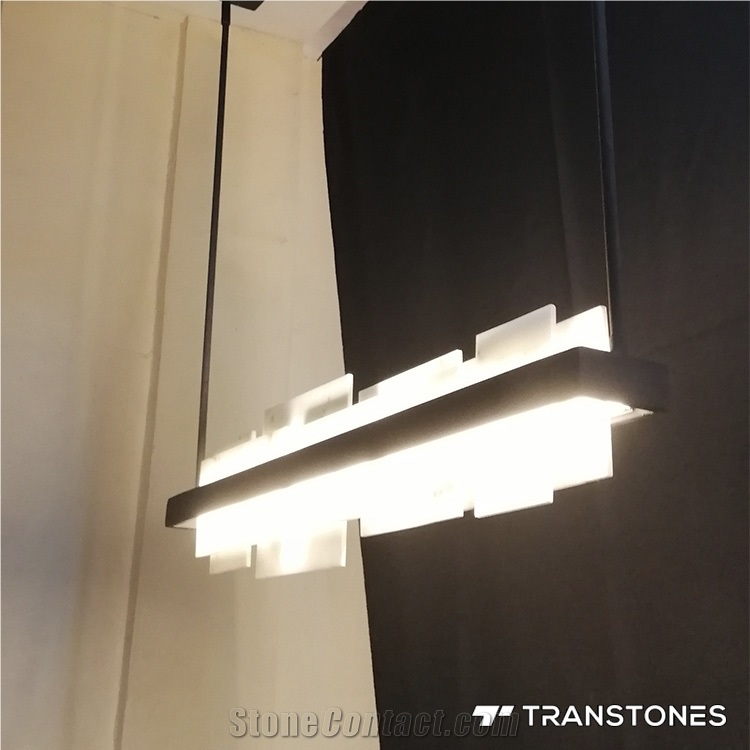 Snow White Onyx Light Alabaster Ceiling Lamp