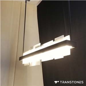 Snow White Onyx Light Alabaster Ceiling Lamp