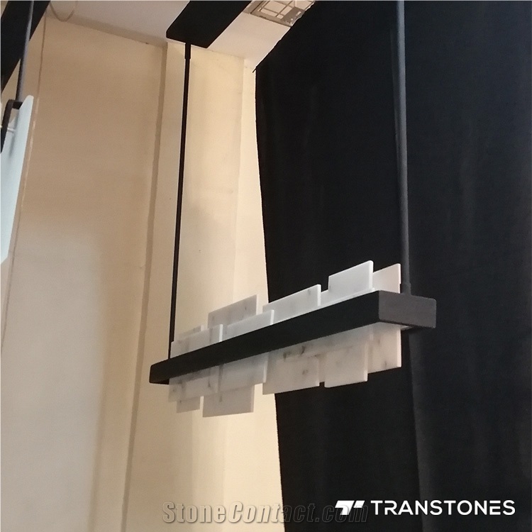 Snow White Onyx Light Alabaster Ceiling Lamp