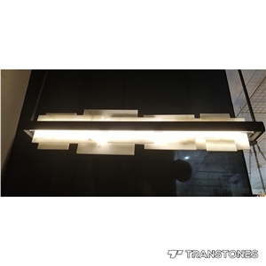 Snow White Onyx Light Alabaster Ceiling Lamp
