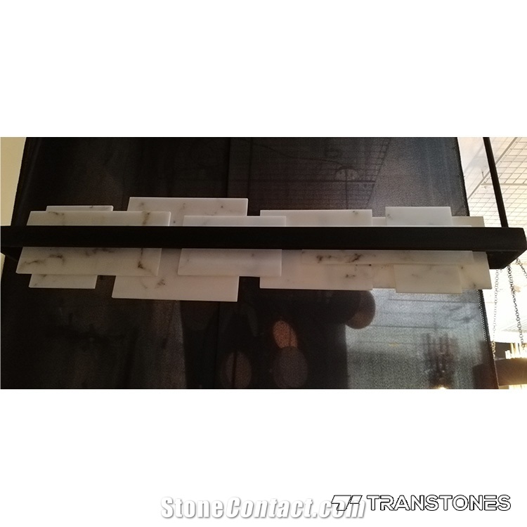 Snow White Onyx Light Alabaster Ceiling Lamp