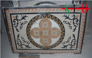 Square Floor Composited Marble Waterjet Medallions