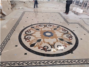 Stone Pattern Marble Waterjet Floor Medallion Tile Stone Pattern Marble Waterjet Floor Medallion Tile