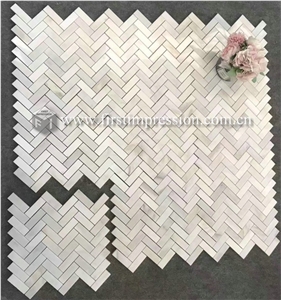 Top Calacatta White Marble Mosaic Tiles