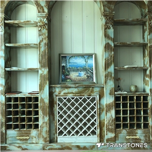 Translucent Polished Faux Onyx Wall Shelf