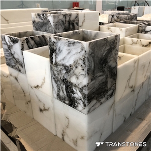 Transtones Polished Translucent Faux Onyx Light Box