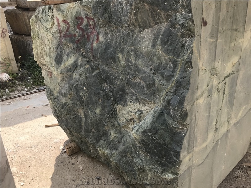 Verde Green Marble Quarry Block