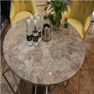 Violet Gold Marble, Busy Veins Round Table Top Violet Gold Marble, Busy Veins Round Table Top