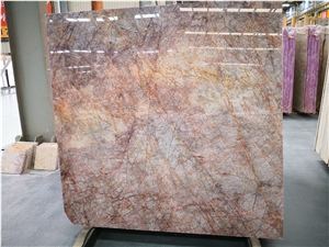 Violet Gold Marble Reception Table Top Design