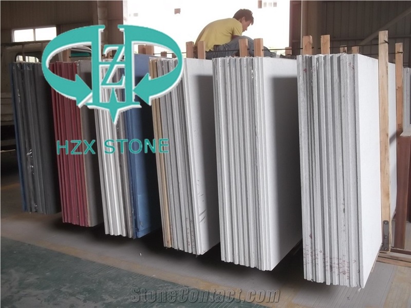 White Artificial Marble Stone Big Slab