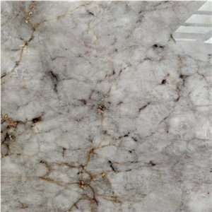 White Crystal Fjord Quartzite Slab