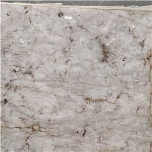 White Crystal Fjord Quartzite Slab