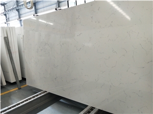 White Middle Carrara Quartz Stone Big Slab