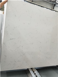 White Middle Carrara Quartz Stone Big Slab