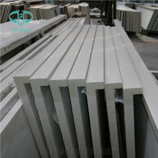White Quartz Stone for Countertop Kitchen Top
