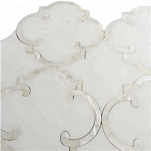 White Stone Pearl Sheel Lantern-Type Mosaic Tiles