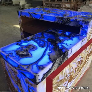Wholesale Artificial Alabaster Cafe Table for Bar