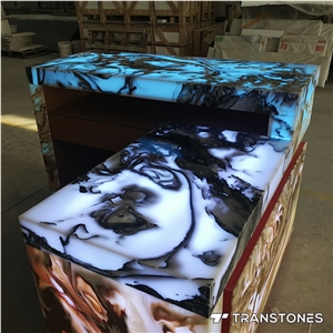 Wholesale Artificial Alabaster Cafe Table for Bar