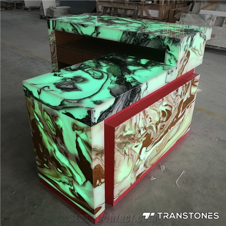 Wholesale Artificial Alabaster Cafe Table for Bar