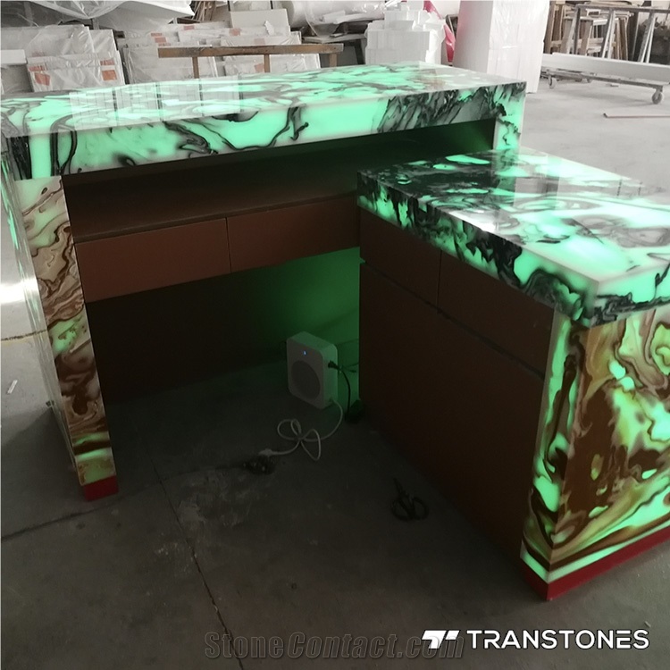Wholesale Artificial Alabaster Cafe Table for Bar
