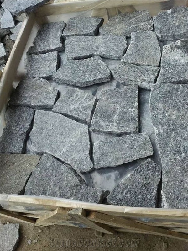 Yixian Black Cultured Stone Slate Corner Tile