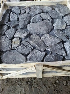 Yixian Black Cultured Stone Slate Corner Tile