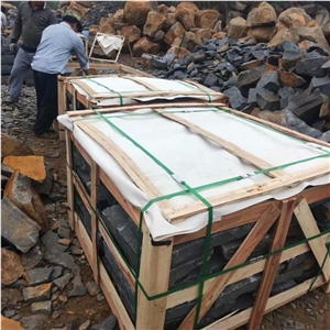Zhangpu Black Basalt Paving Stone Natural Split