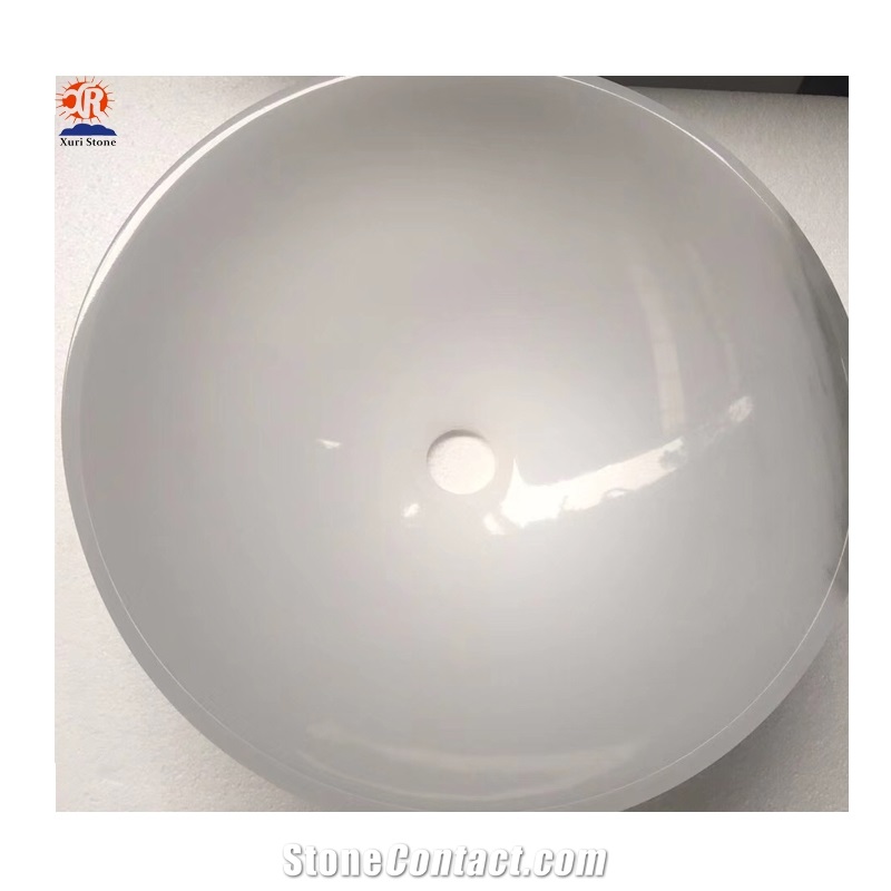 Crystal White Onyx Wash Basins