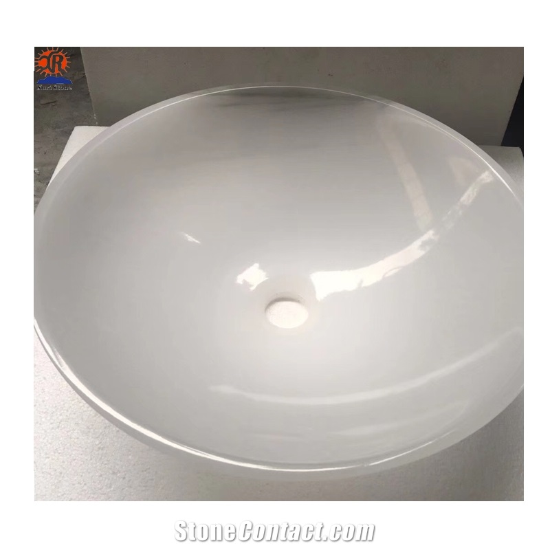 Crystal White Onyx Wash Basins