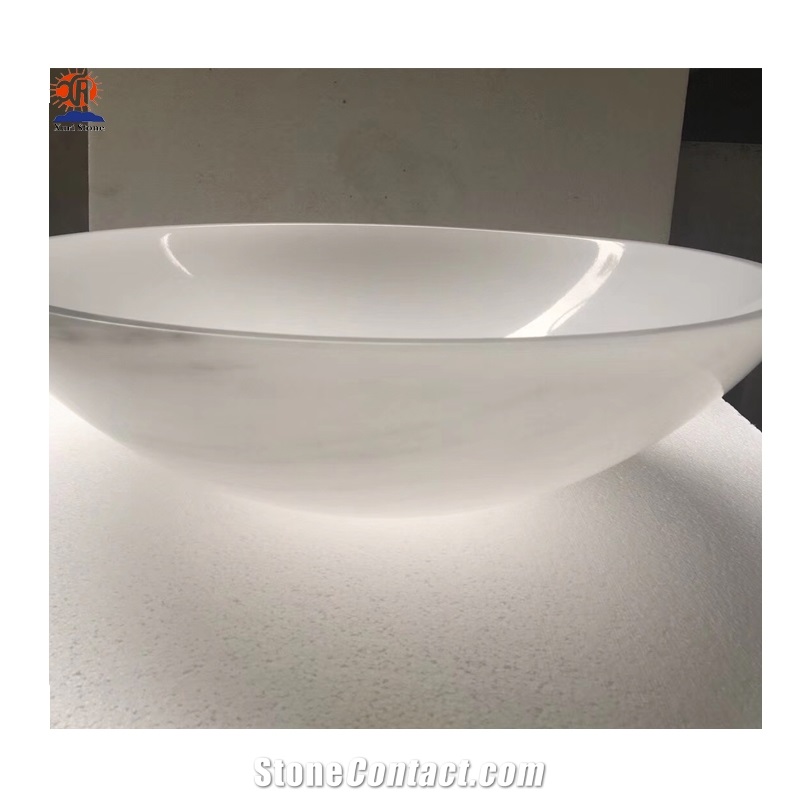 Crystal White Onyx Wash Basins
