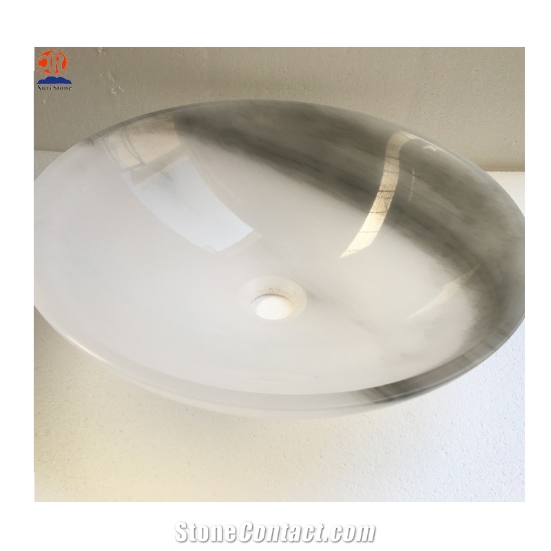 Crystal White Onyx Wash Basins