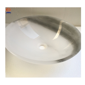 Crystal White Onyx Wash Basins