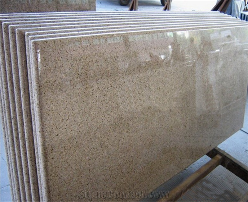 Fujian G682 Rusty Yellow Granite Slabs and Wall