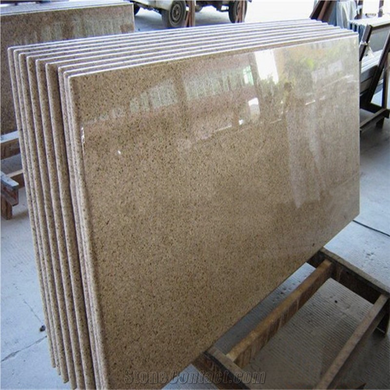 Fujian G682 Rusty Yellow Granite Slabs and Wall