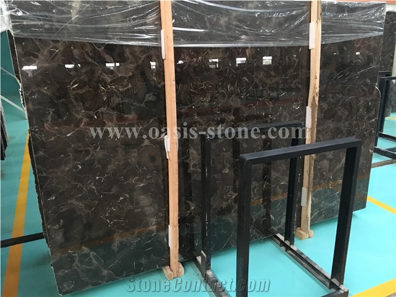 Polished Dark Emperador Marble,China Brown Slabs