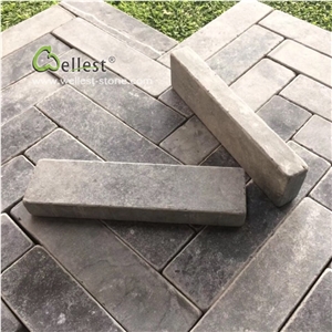 Blue Limestone Tumbled Driveway Cube Stone