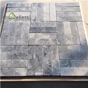 Blue Limestone Tumbled Driveway Cube Stone