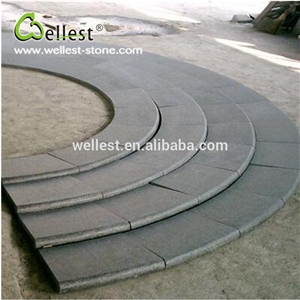 G654 Dark Grey Granite Coping Stone and Stairs