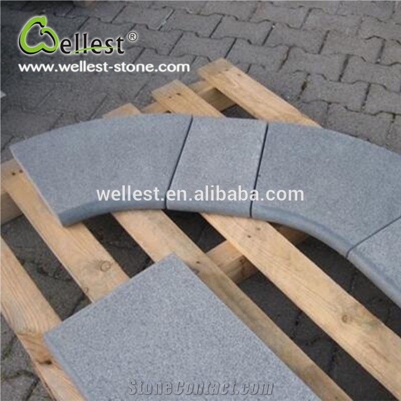 G654 Dark Grey Granite Coping Stone and Stairs