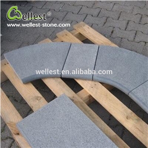 G654 Dark Grey Granite Coping Stone and Stairs