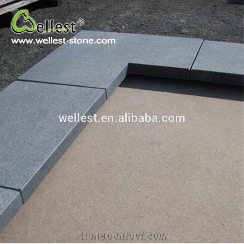 G654 Dark Grey Granite Coping Stone and Stairs
