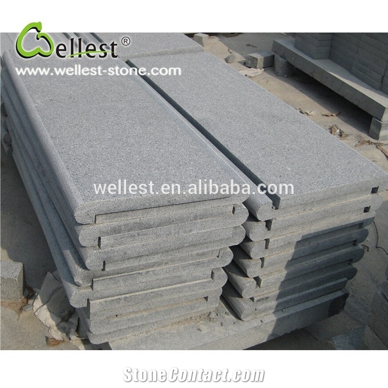G654 Dark Grey Granite Coping Stone and Stairs