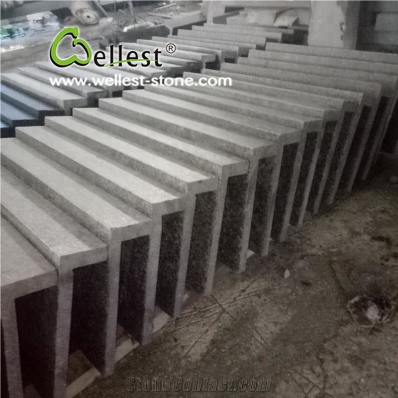 G684 Black Basalt 80 Square Edge Pool Coping Tile