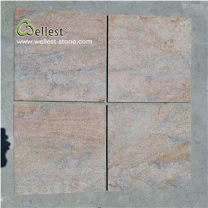 Sparkled Pink Rusty Quartzite Stone Wall Cladding