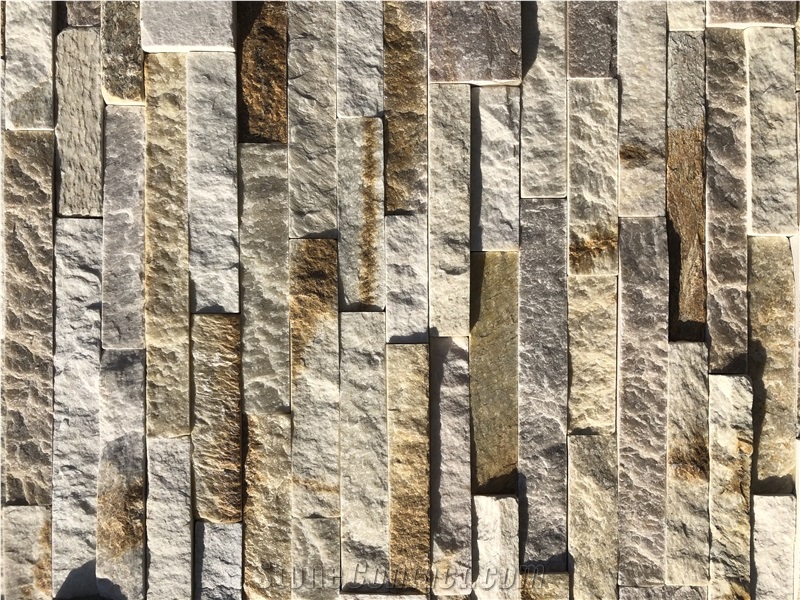 Beige Slate Stacked Ledge Stone Panels Wall Cladding