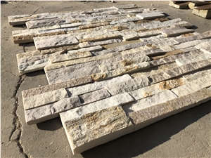 Beige Slate Stacked Ledge Stone Panels Wall Cladding