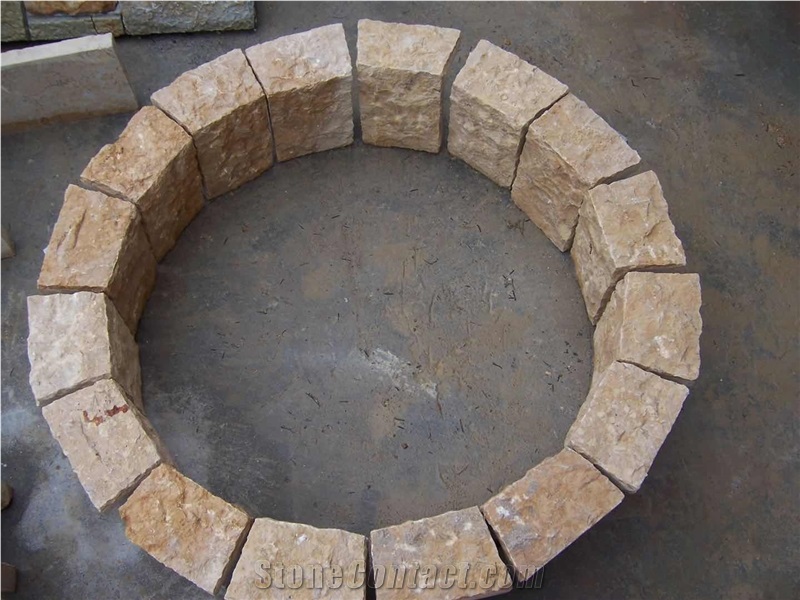 Beige Moca Creme Limestone Split Wall Stone Cladding