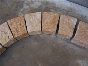 Beige Moca Creme Limestone Split Wall Stone Cladding